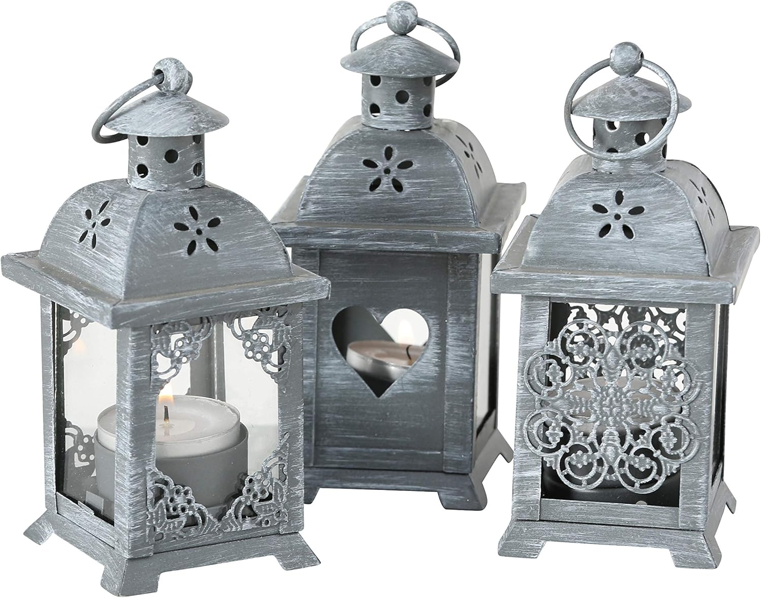 WHW French Country Style Candle Lanterns Set of 3