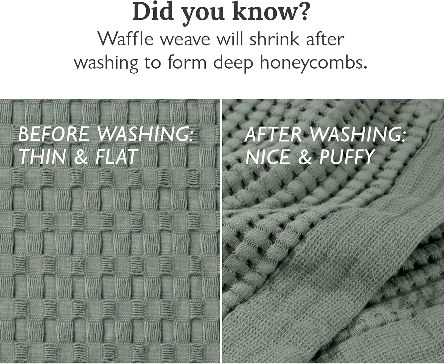 GILDEN TREE Waffle Towel Set 2 Bath Towels 2 Hand Towels 2 Washcloths
