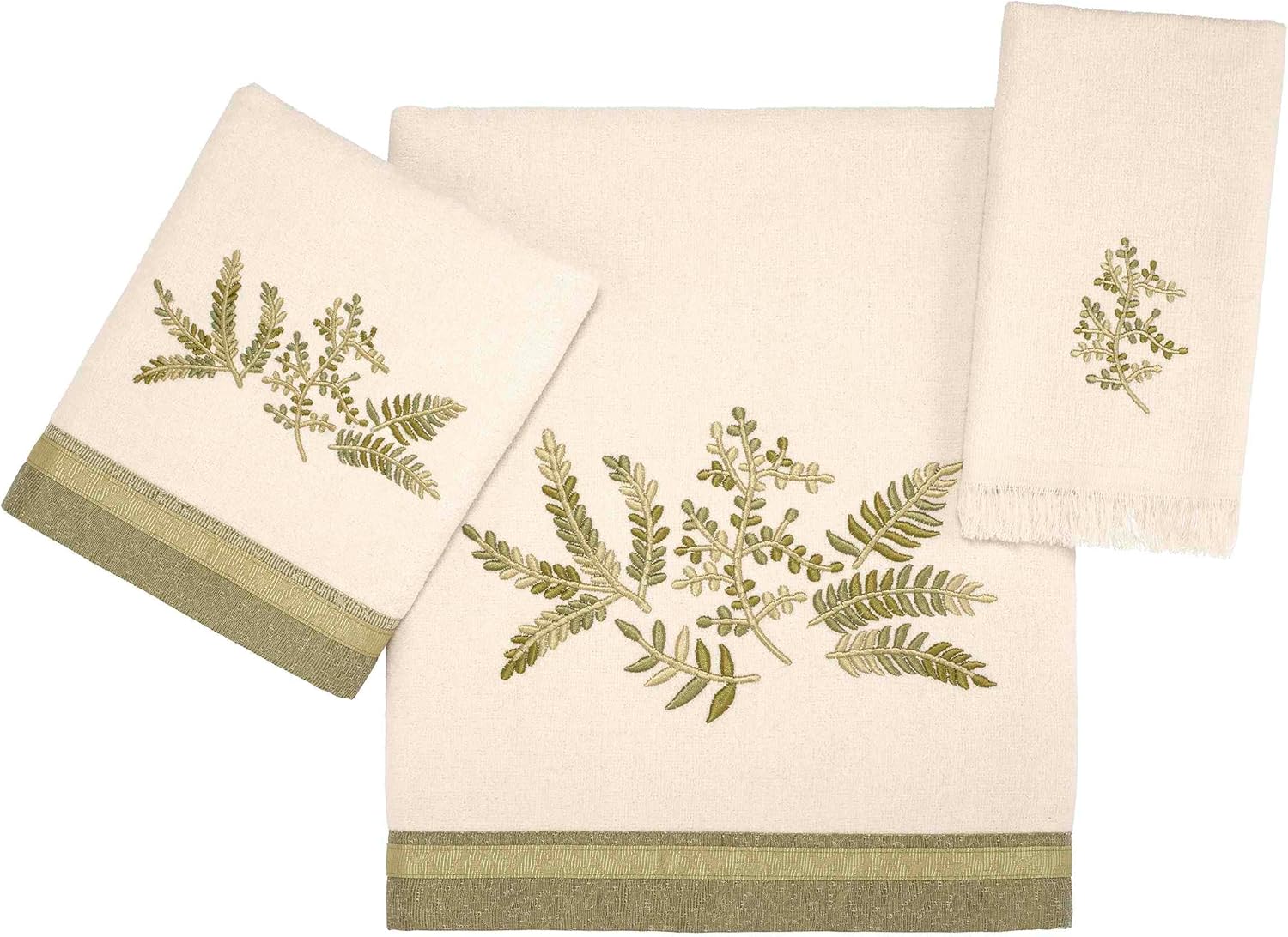 Avanti Linens 3pc Towel Set - Soft Cotton Towels in Ivory