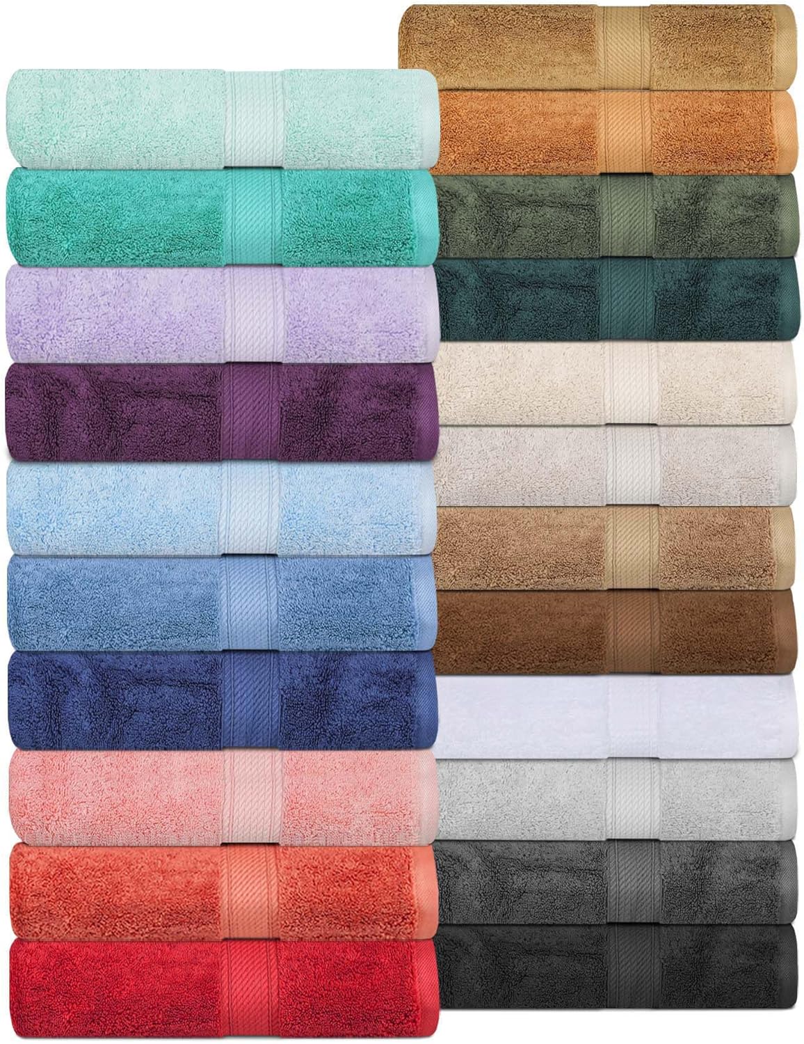 Superior Egyptian Cotton Pile 3 Piece Towel Set in Chocolate