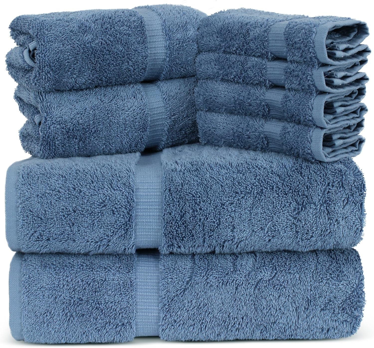 Towel Bazaar Premium Cotton Turkish Towel Set 8-Piece