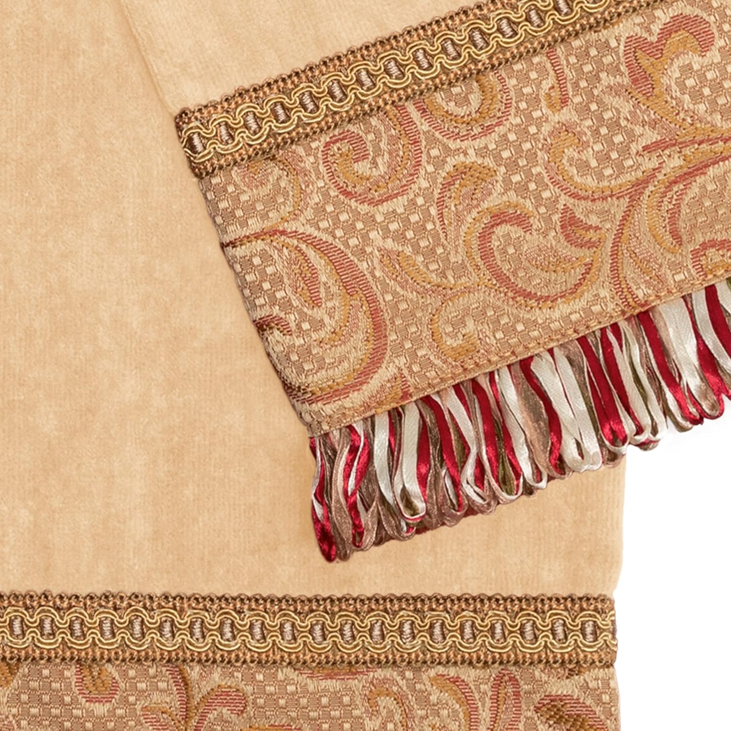 Sherry Kline Light Gold Swirl Paisley 3-Piece Towel Set