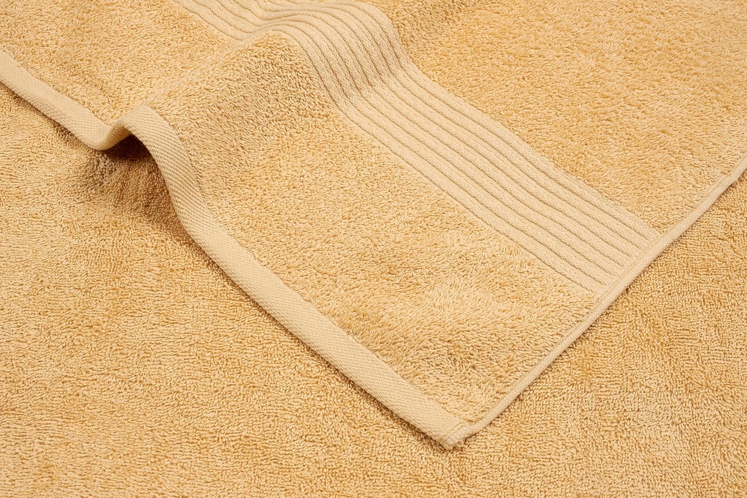 Dewall Maisons Beige 3-Piece Cotton Bath Towel Set