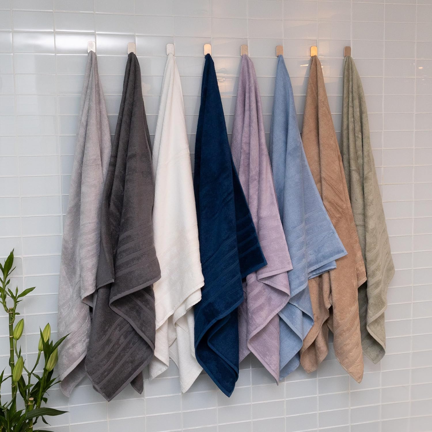 Mosobam Luxury Turkish Towels Set of 2 35X70 Lavender