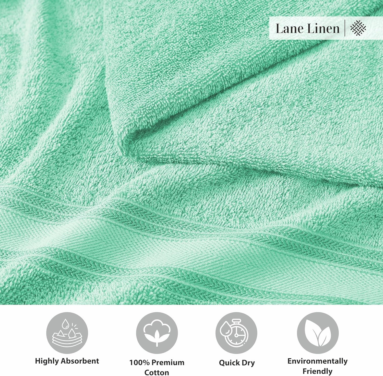 LANE LINEN Luxury 12-Piece Bath Towel Set