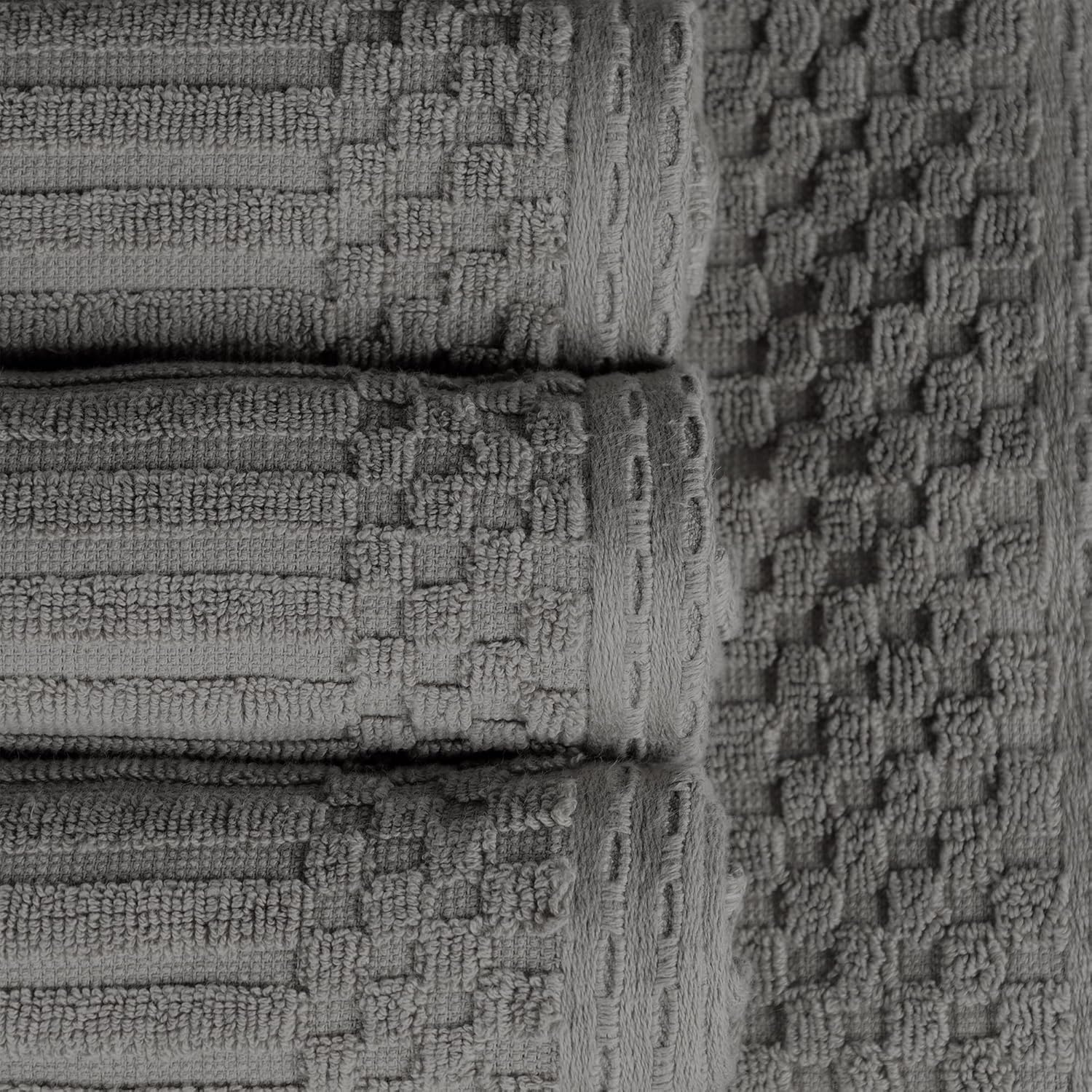Superior Cotton 6-Piece Towel Set Charcoal
