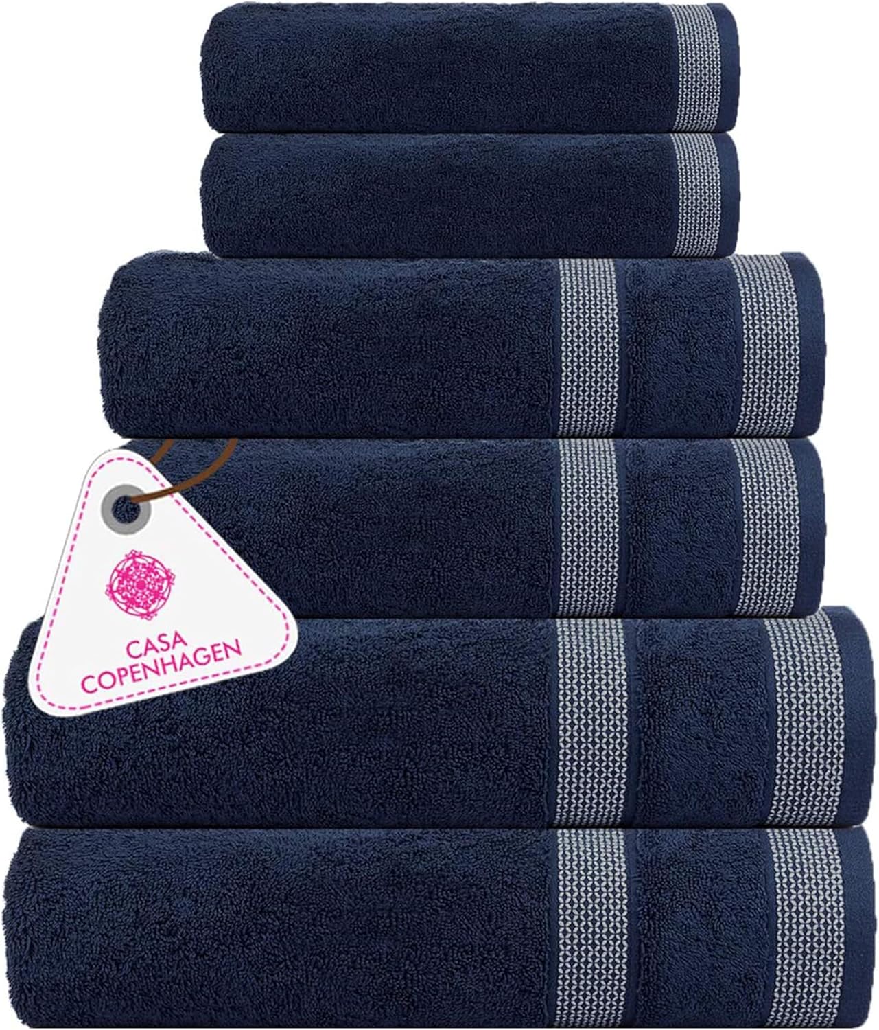 CASA COPENHAGEN Solitaire 6-Piece Towel Set