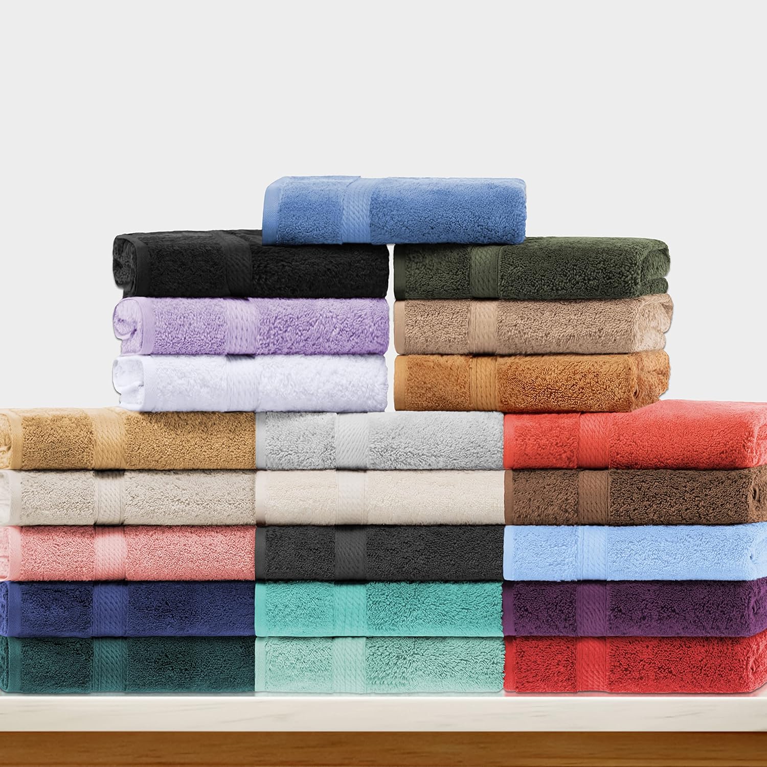Superior Egyptian Cotton 3-Piece Towel Set in Red