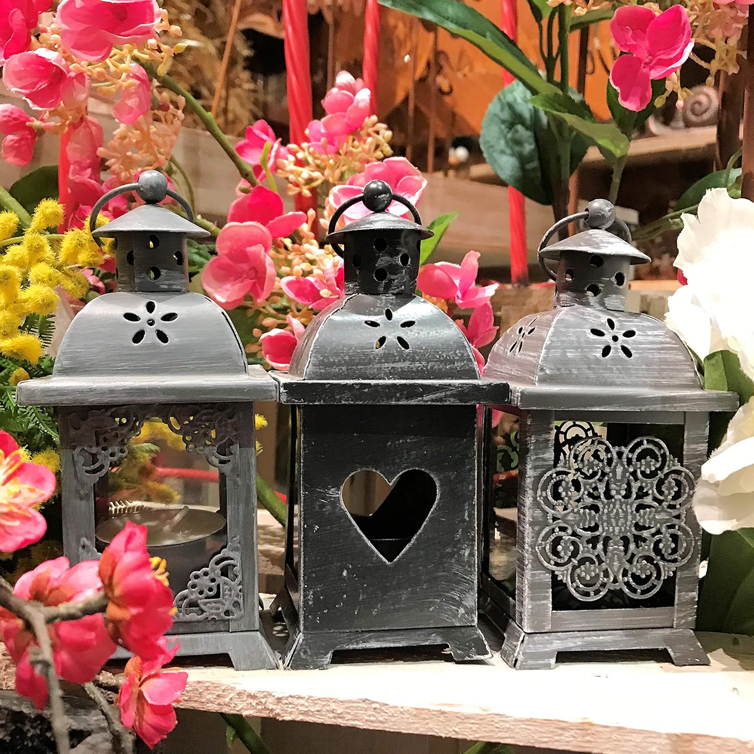 WHW French Country Style Candle Lanterns Set of 3