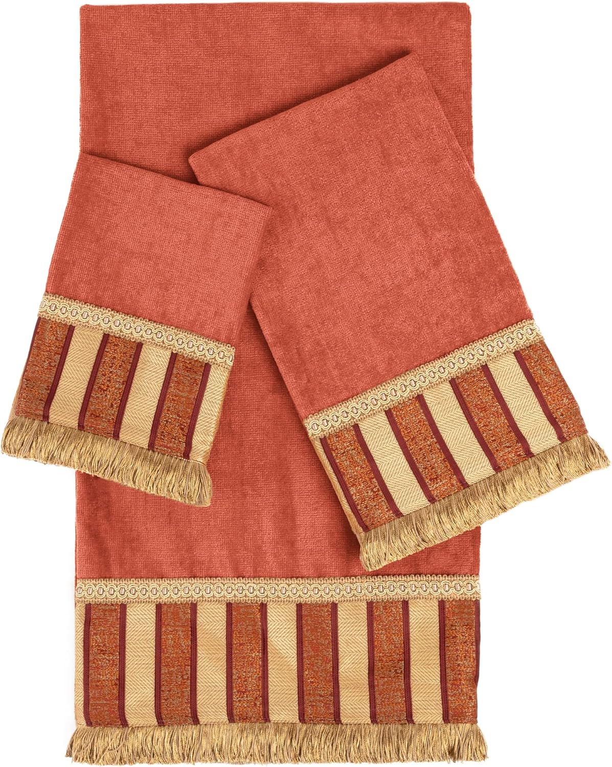 Sherry Kline Coral 3-Piece Decorative Towel Set