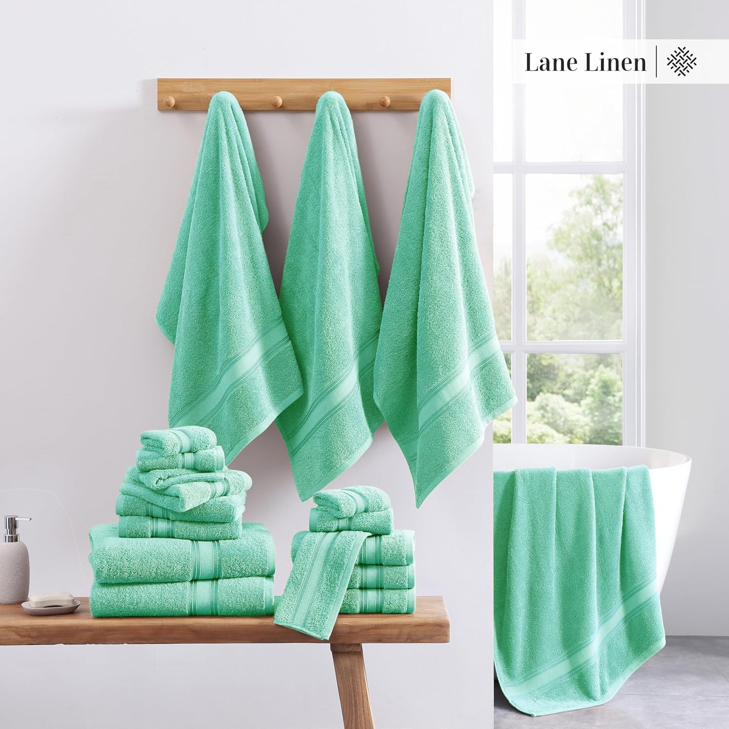 LANE LINEN Luxury 12-Piece Bath Towel Set