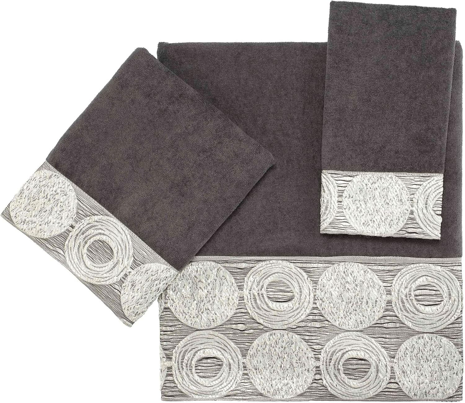 Avanti Linens - 3pc Towel Set Soft Absorbent Cotton Towels Galaxy Collection Granite