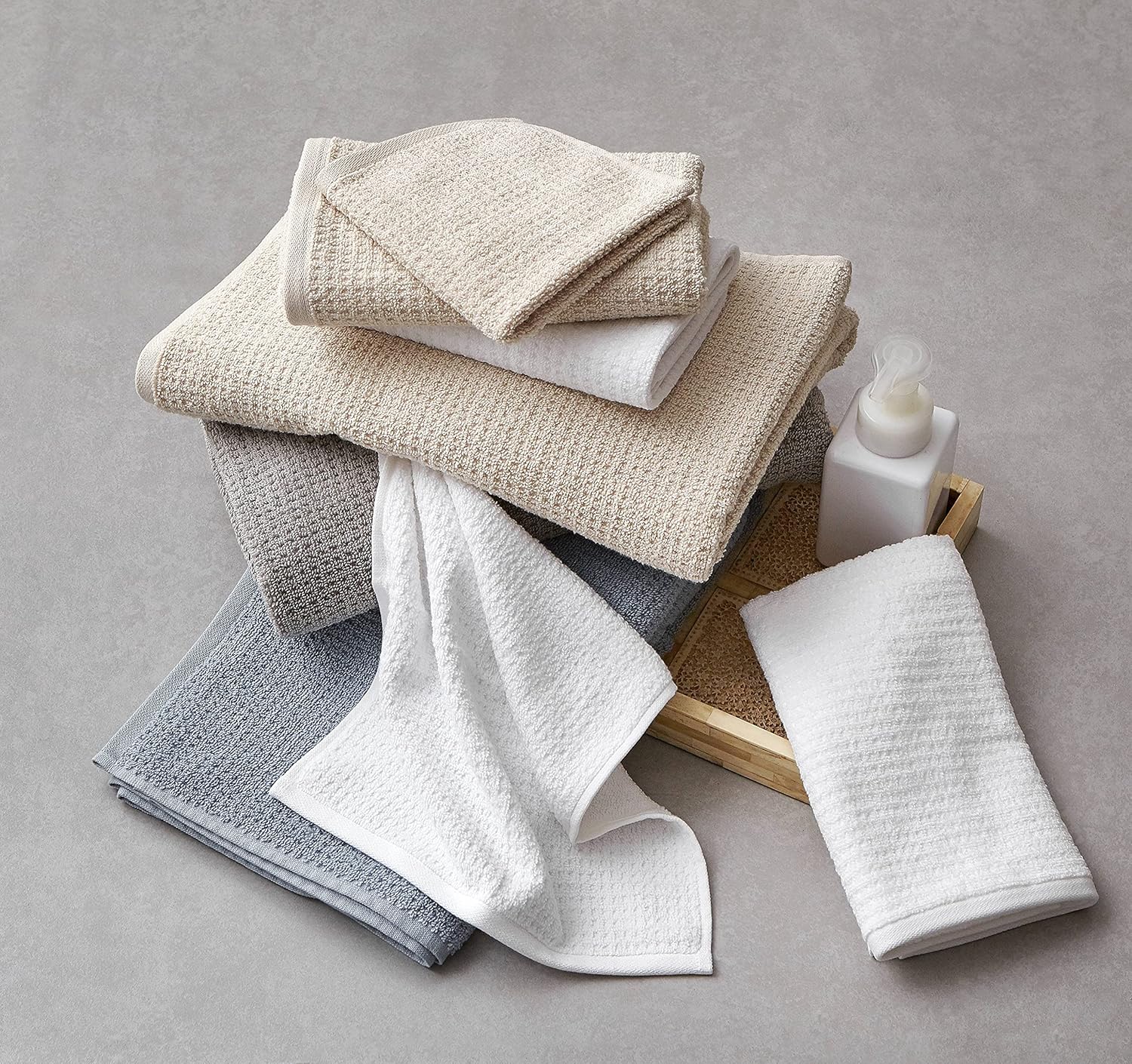 Nautica Bath Towels Set 8 Piece Oasis Beige 1