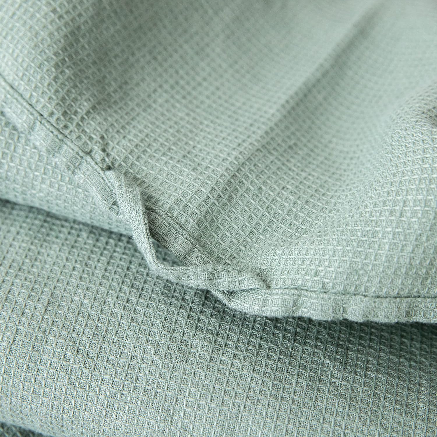 LinenMe Spa Green X2 Linen Waffle Towels Set of 2