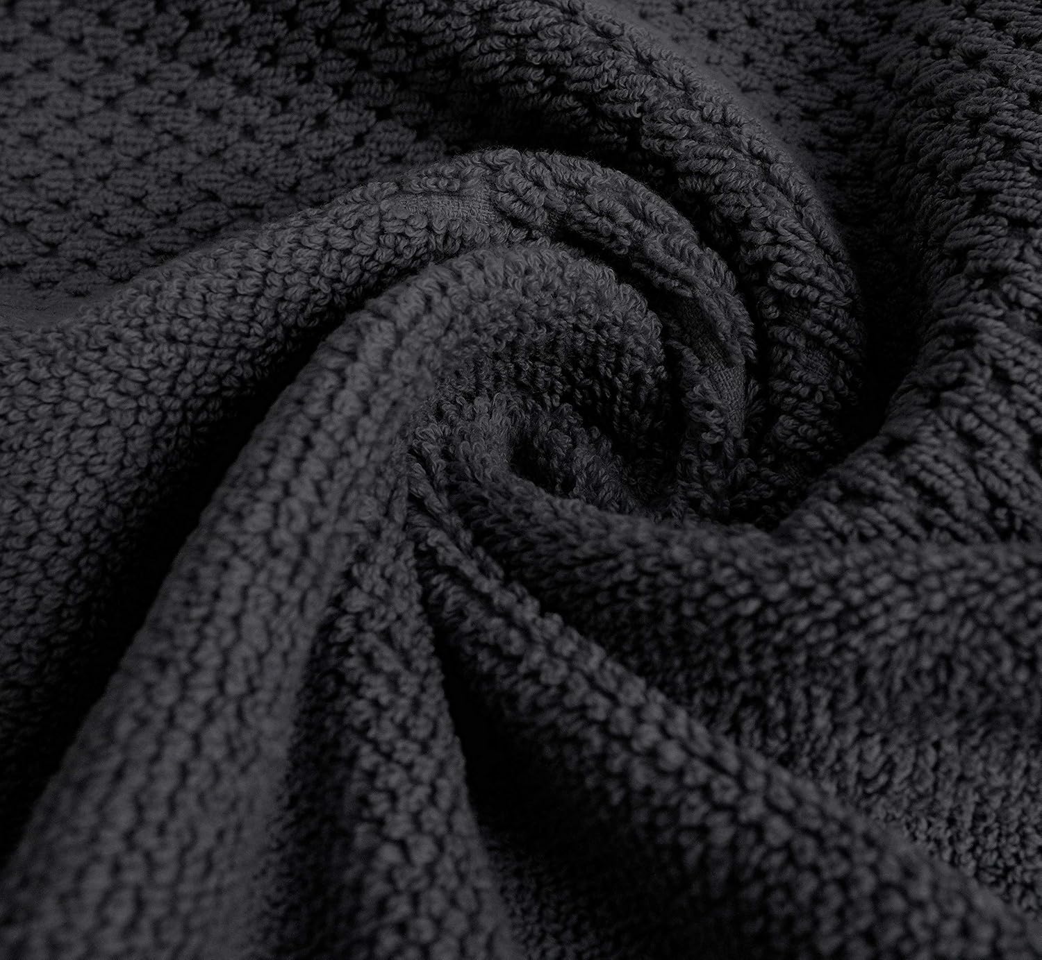 AR LINENS 100 Cotton Gray Towel Set of 8 1