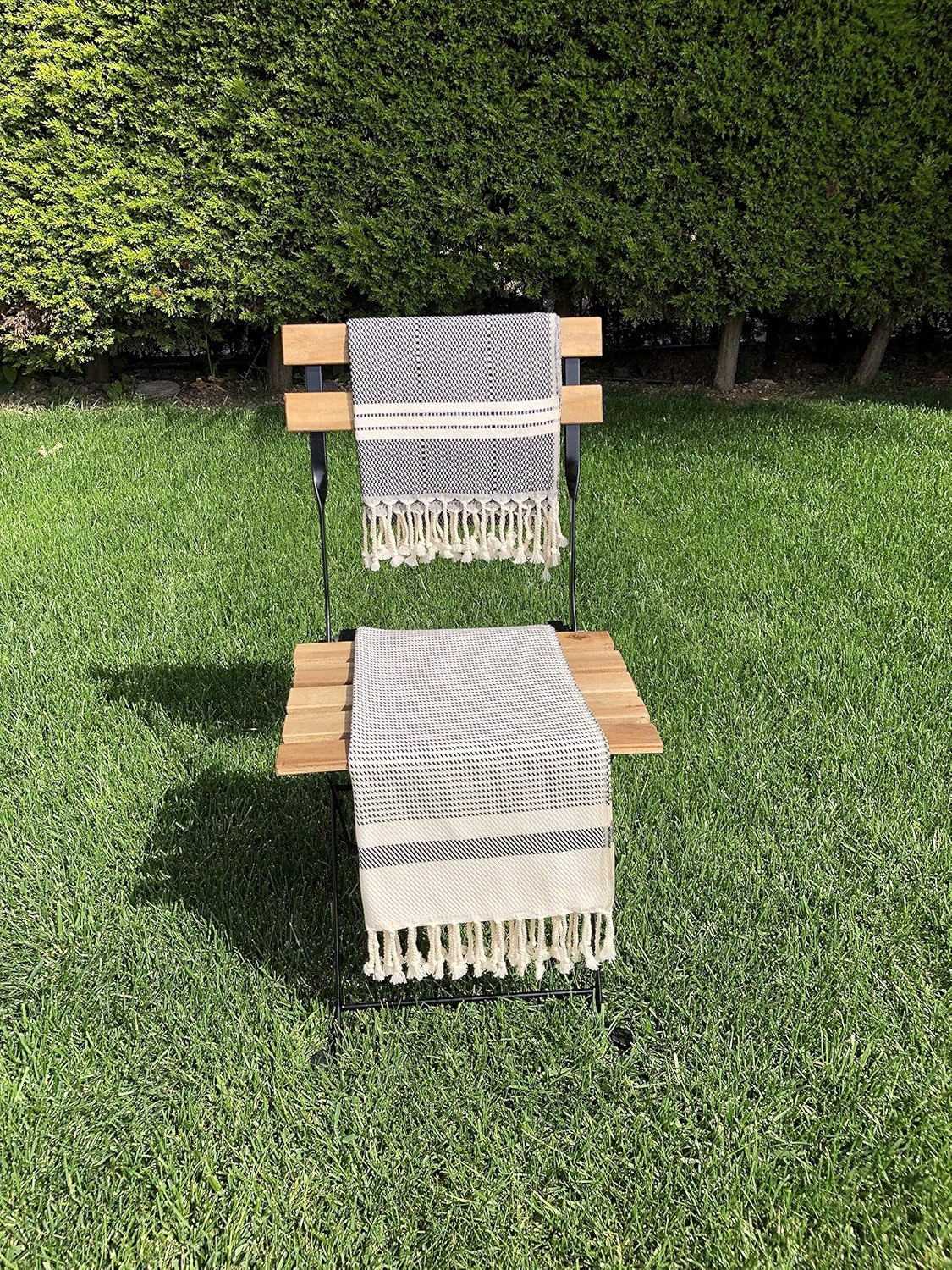 OliveLinen Pixel Turkish Towel Set